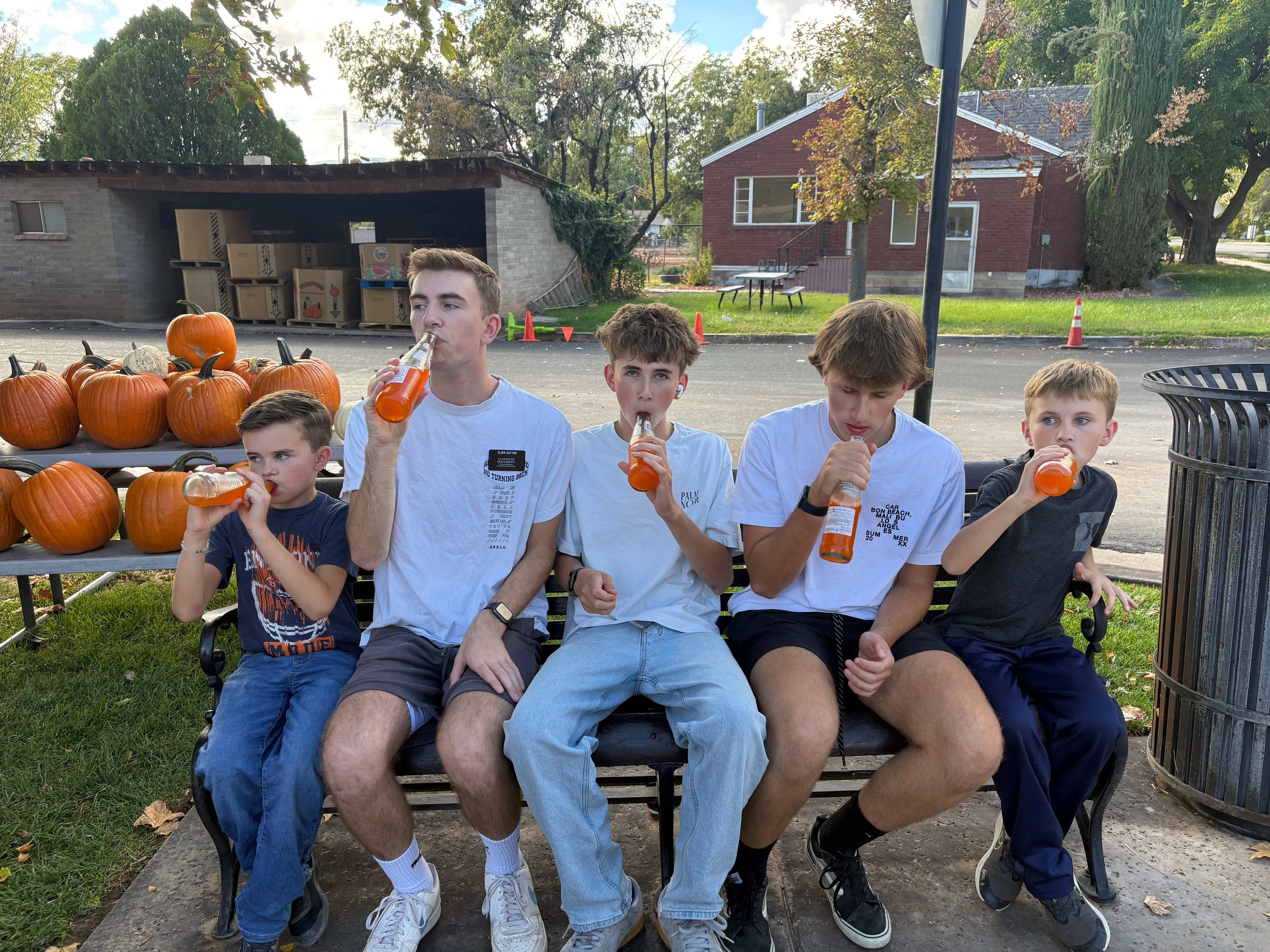 Family drinking Fanta